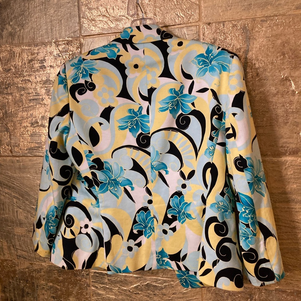 Tahari blueberry lemonade summer blazer